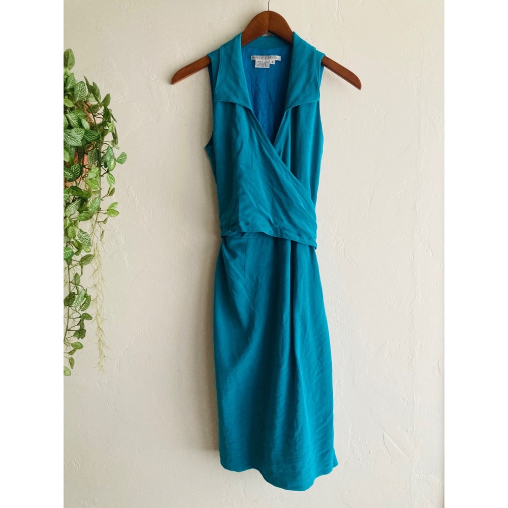 🎉Maggy London • Vintage Teal wrap dress